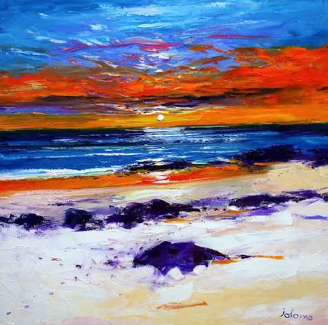 Footprints in the sand Saligo Bay Islay 30x30
SOLD